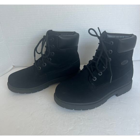 LUGZ Women's Black Convoy 6-Inch Lace Up Round Toe Lug Sole Ankle Boots Sz 7.5 - Picture 1 of 10